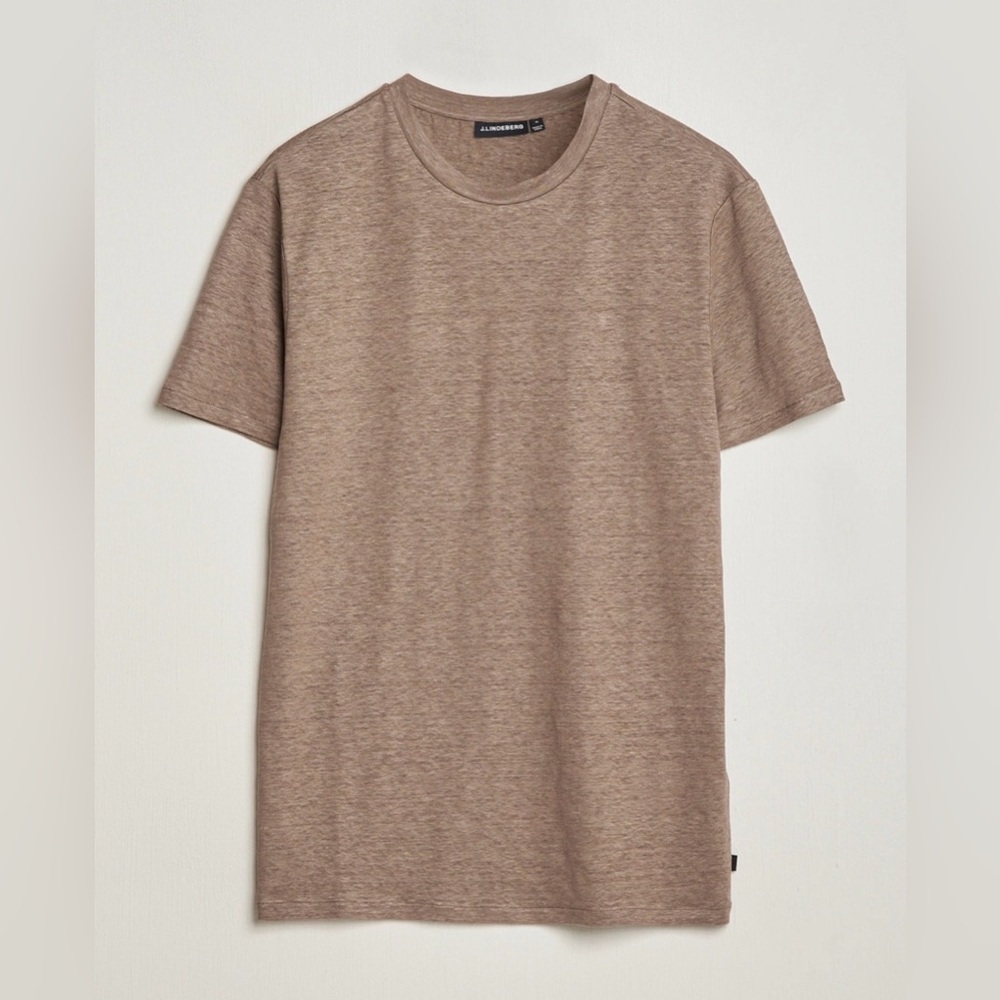 J.Lindeberg men’s soft pink Short Sleeve linen spring Tee